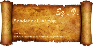 Szadeczki Virág névjegykártya
